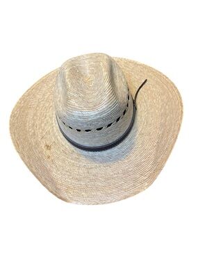 MEXICANA Natural Straw Cowboy Hat with Brown Band